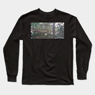 Fluffy squirrel in the tree Long Sleeve T-Shirt